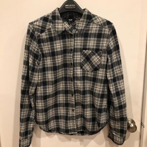 Paige Mya Plaid Button Down Shirt - winter flannel